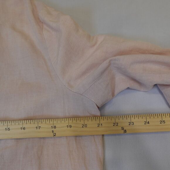Drew Blazer Jacket Women Large Pink Mauve Linen Blend Pockets Career Retail $288 - Picture 7 of 15